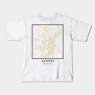 AARHUS DENMARK CITY STREET MAP ART Kids T-Shirt